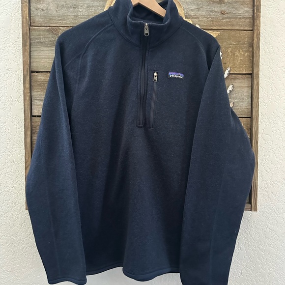 Patagonia Dark Blue Fleece Better Sweater 1/4 zip Jacket Pullover men’s Large